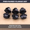 20-Sets 1/4-20 x 1/2" Hex Flange Bolts and Nuts Black,