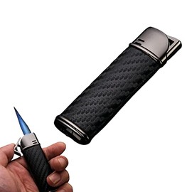 Mini Encendedor de Bolsillo, Encendedor de Cigarros de Butano con Llama Azul, Encendedor de Bolsillo Recargable a Prueba de Viento, Accesorios para Fumar con Caja de Regalo