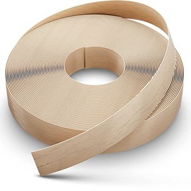 Dovetail Birch Edge Banding Wood Veneer Tape 50Ft 3/4 Inch Wide | Pre-Glued, Long Thin Real Wood Veneer Strips | Iron-on Edging YANYE