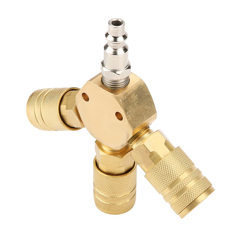 Quick coupling Air Gas Pneumatic T Shape Three Way Tee