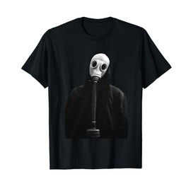 Eagerlys The Man in Black Wearing Gas Mask Vintage T-Shirt