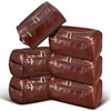 6 Pcs Groomsmen Gift Groomsmen Toiletry Bags Set Leather Toiletry