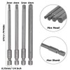 Mesee 16 Pieces 4 Inch Long Magnetic Screwdriver Bit Set,