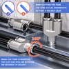 Bwintech 2 Pcs 6mm 3 Way Y Splitter Push to