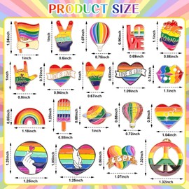 DTOFOOT 36 Pieces Rainbow Enamel Brooches Mixed for Clothes Backpack Jewelry Hat Jacket Decoration Rainbow Small