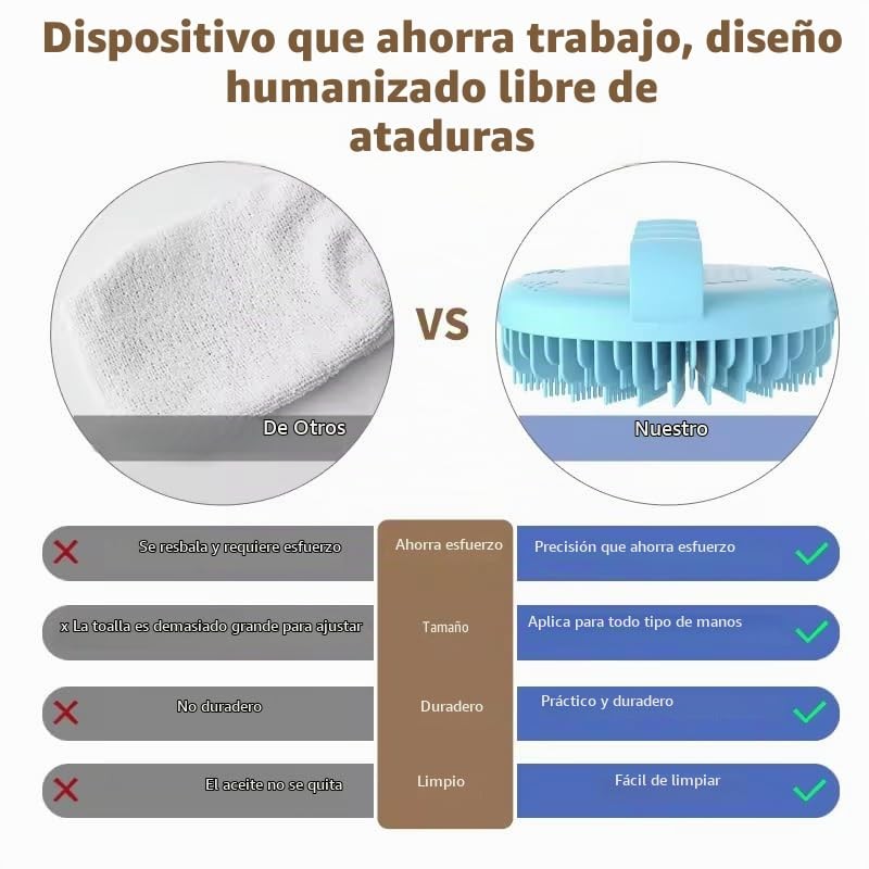 Cepillo de Silicona para la Espalda, Cepillo de Ducha de