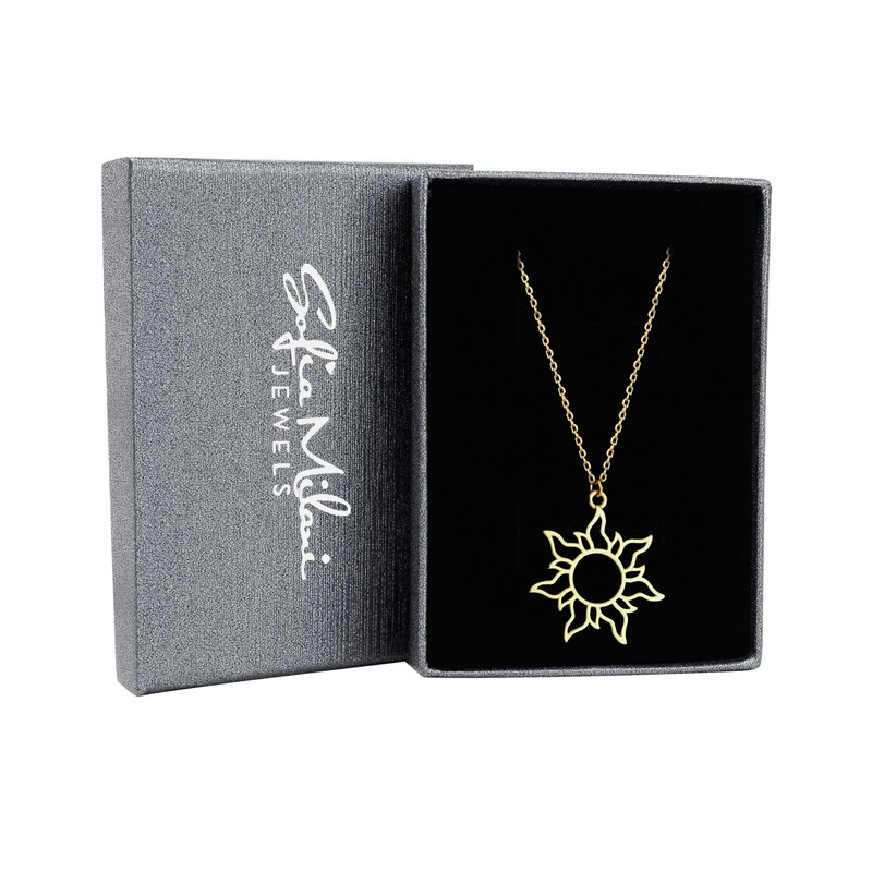 Sofia Milani - Women's Necklace 925 Silver - Sun Pendant,