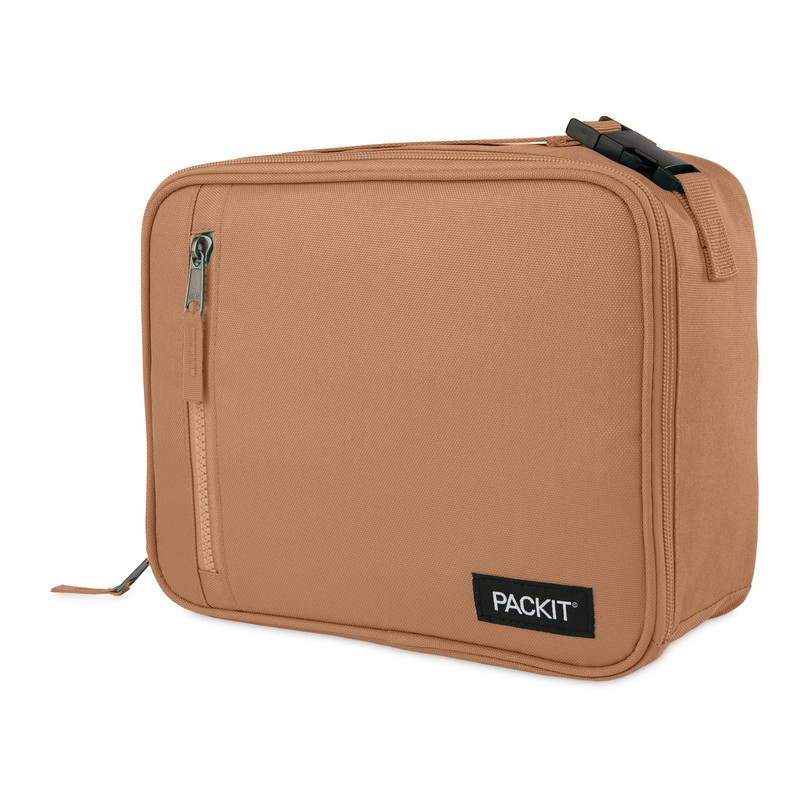 PackIt Freezable Classic Lunch Box, Almond, Built with ECOFREEZE Technology,