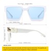 Oversized Rectangle Sunglasses Women Men Square Trendy Retro Fashion Sunglasses