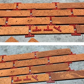 3/8 inch Octagonal Shape Long length Brick Spacer Red Color Red Brick Sheet leveling System 10mm Tile Clips Masonry Stone Wall Spacer