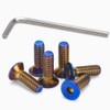 PQY 6pcs Steering Wheel Screw Bolts Taper M5×0.8 Length 15mm
