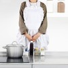 Nikou Ruffle Cooking Apron Women's Kitchen Apron Short White Adjustable