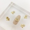 P199 Nail Parts Gold Rose 1 Pack Cubic Metal Art / P199 네일파츠 골드장미 1개입 큐빅메탈아트