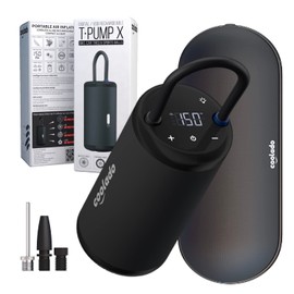 Coolado Bequemes Aufpumpen mit tPump X - tragbarer Mini-Kompressor für alle Reifen mit Manometer bis zu 10,3 BAR.