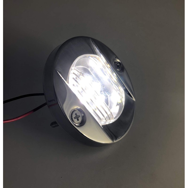 Pactrade Marine 4PCS Stainless Steel LED Navigation Light 3" Transom