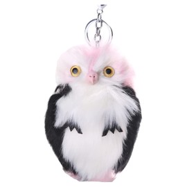 HXINFU Cute 6 inches Owl Plush Keychains Fluffy Stuffed Animal Keychain For Women Car Bag Charm