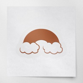 Decal Stickers of Rainbow Silhouette (Nut Brown) (Set of 2) Premium Waterproof Decal Stickers for Laptop Phone Accessory Helmet Car Window Mug Tuber Cup Door Wall - BICVER1711271NB0124