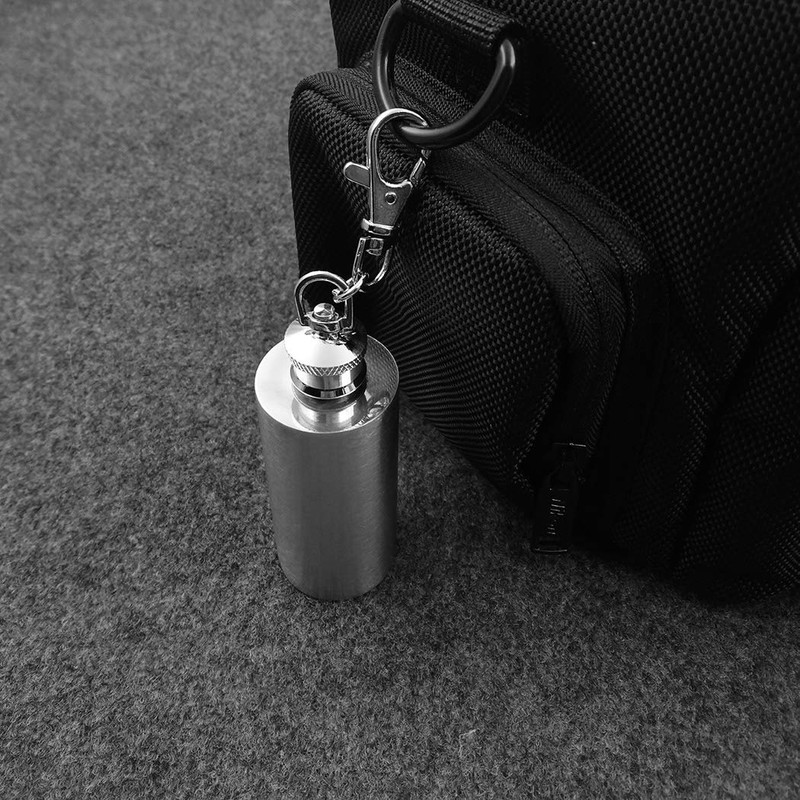 iSavage 1.5oz Hip Flask 18/8 Stainless Steel Cylinder Shaped Mini