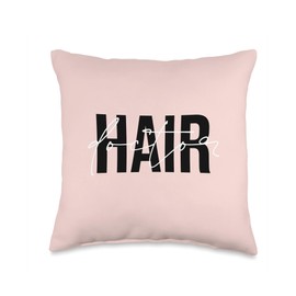 Hair Doctor Hair Dresser & Hairstylist Hair Salon Doctor Hairdresser Cosmetologist Hair Stylist Throw Pillow, 16x16, Multicolor
