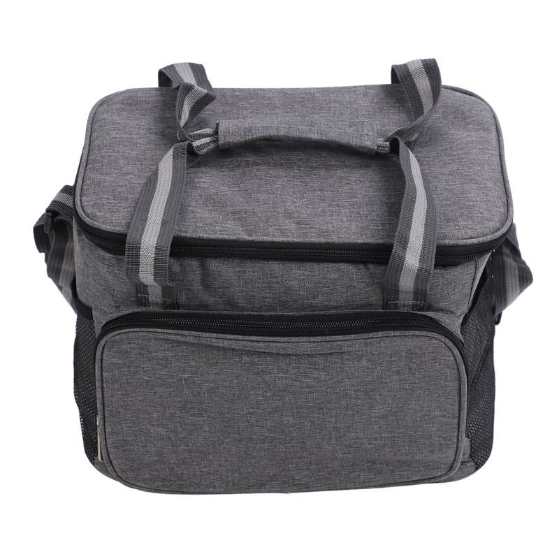 Insulated Lunch Bag Grey Oxford Cloth 15L High Capacity Insulated