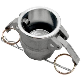 BITOTU 2PCS Aluminum Global Cam & Groove Hose Fitting NPT D-100 1" Type D with 2 PCS Camlock Gasket Female Camlock with Female Threads (1 inch)