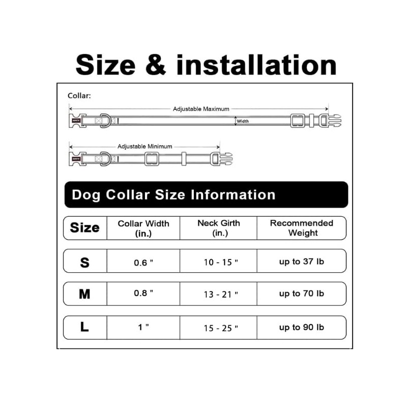 Cosyhome london Dog Collar With Checkered Patterns,Adjustable Durable Puppy Collars