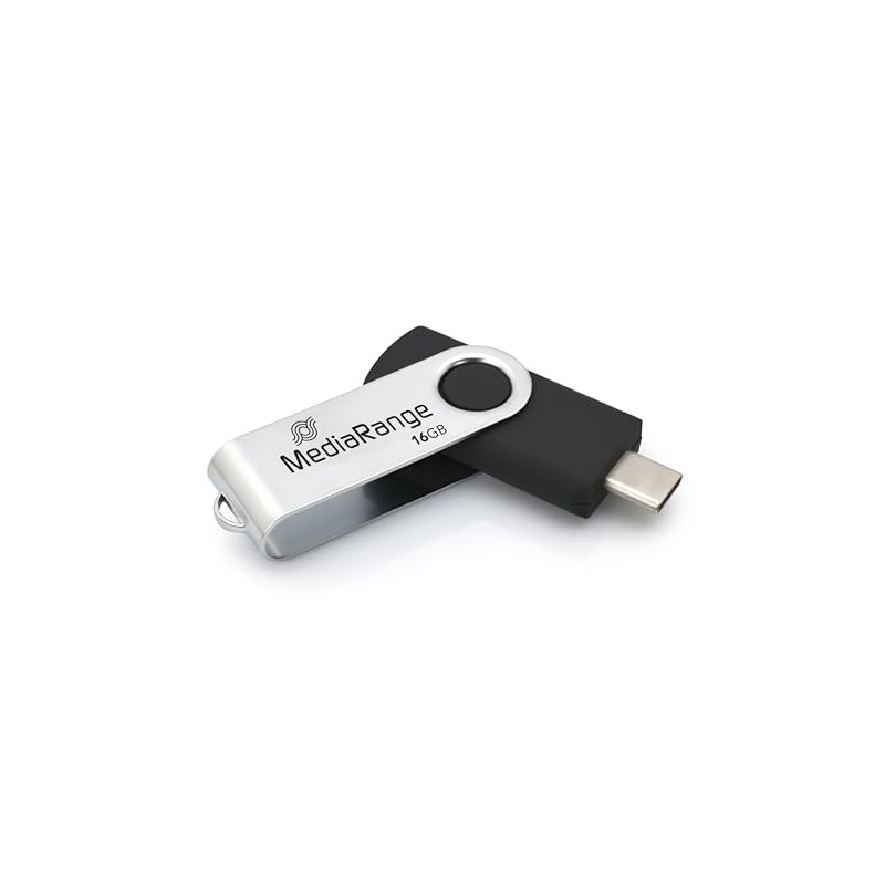 MediaRange USB Type-C® 3.2 Gen 1 Flash Drive Swivel Cap