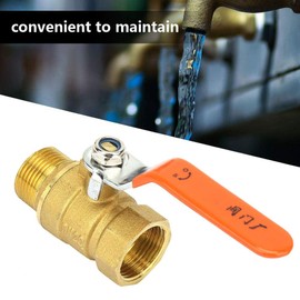 Ball Valve,DN20 3/4 inch BSP Thread Male and Female Brass Pipe Versatility Antirust Ball Valve Shut Off Switch Flow Control Handle,Extensive Industrial Use