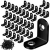 40 PCS Corner Braces Black 90 Degree Right Angle Brackets
