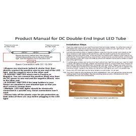 Fulight 12-30V DC-LED F8T5 Tube Light-T5 12" (Overall 11-7/8")-4W Warm 3000K for RV