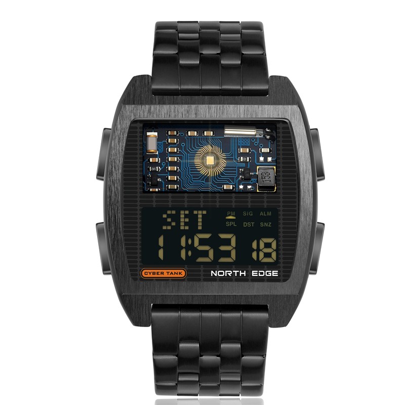Men Digital Sport Watch 50M Waterproof Wrist Watch with Stopwatch