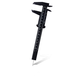 150mm Plastic Double Rule Scale Vernier Caliper Measuring Tool 0.5mm, for Jewelry Measurement, School, Exhibition Gifts, Antique Measurement(Black)