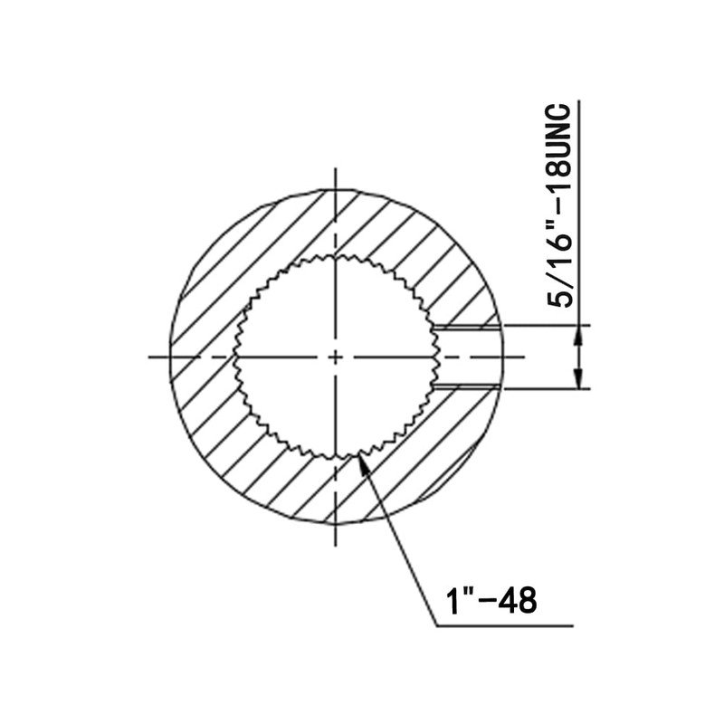 IMOOA 3/4" DD x 1"-48 Spline Universal Steering U Joint