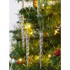 Christmas Concepts® 12cm Glitter Icicle Decorations Christmas Tree Trims (CHAMPAGNE,
