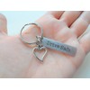 JewelryEveryday Drive Safe Engraved Steel Tag Keychain (With Baseball Mitt