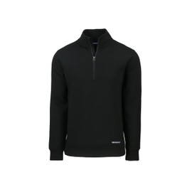 Cutter & Buck Roam Eco Recycled Quarter Zip Mens Pullover, Black