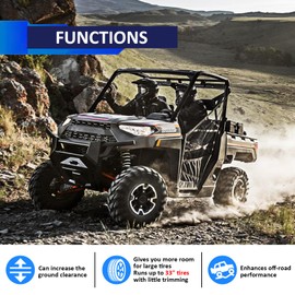 Wsays 3" Front & Rear Full Lift Kit Shock Suspension Leveling Spacer Compatible with Polaris Ranger 1000/1000 XP/Crew 2018-2025