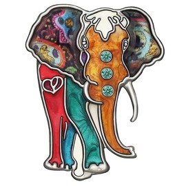 DUOWEI Enamel Shiny Rhinestone Elephant Brooch Elegant Animals Lapel Clothes Scarf Women Teenager Jewellery Gift, Enamel, Rhinestone