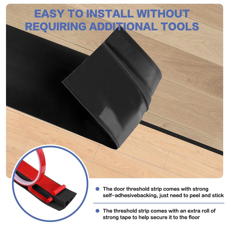 Floor Transition Strip Vinyl Door Threshold Ramp Self Adhesive Carpet