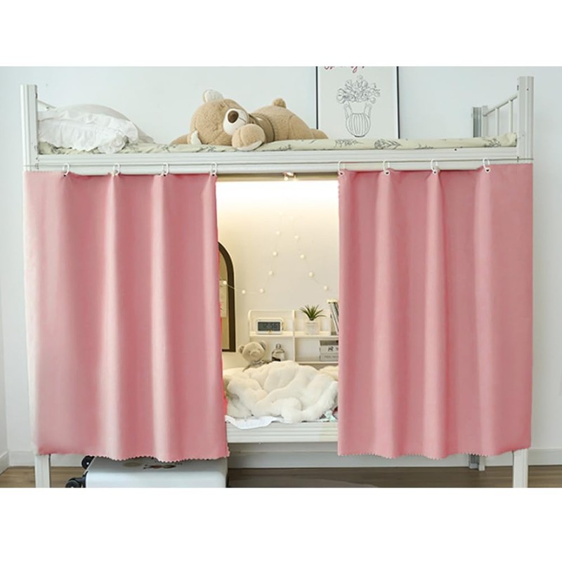 SIQITECHNO Thickened Blackout Bottom Solid Bunk Bed Curtains Students Home