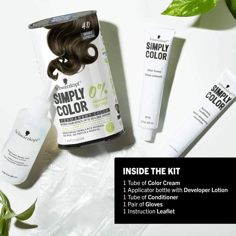 Schwarzkopf Simply Color Hair Color 4.0 Intense Espresso, 1 Application