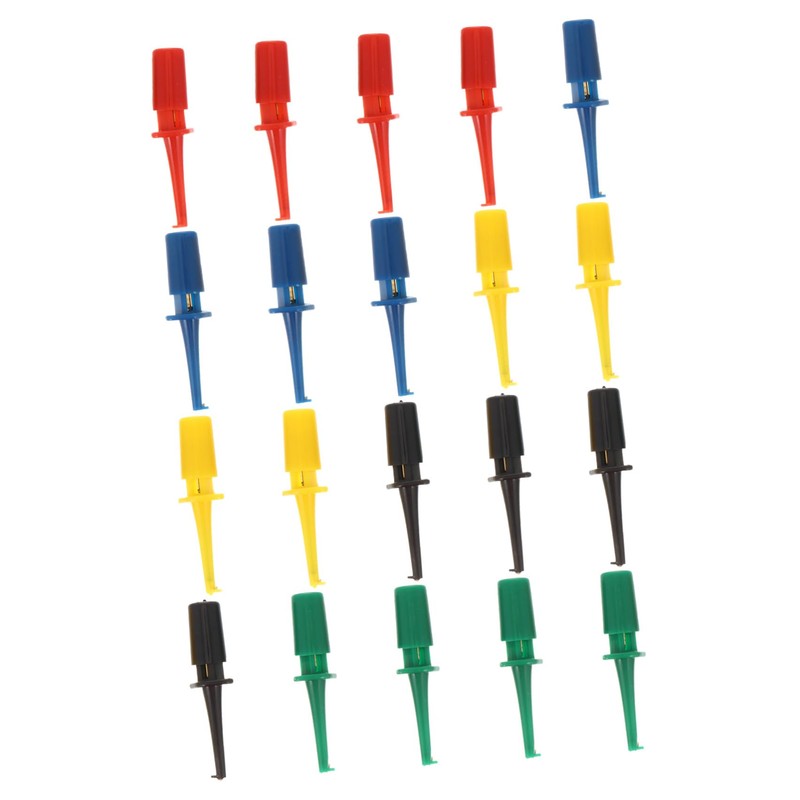 HEALEEP 20pcs Test Hooks Individual Probe Lightweight Multimeter Tester Hooks
