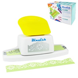 BINWISH Craft Border Punch, Cardstock Punch, Paper Edger Making Lacy Scroll Edge for Scrapbooking Large Repeating Decorative Thicker Paper Tool - Lotus Yellow