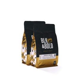 BLK & Bold | Rise & GRND Coffee Blend | Fair Trade Certified | Medium Roast | Ground Coffee | 2 pack of 12 oz. bags