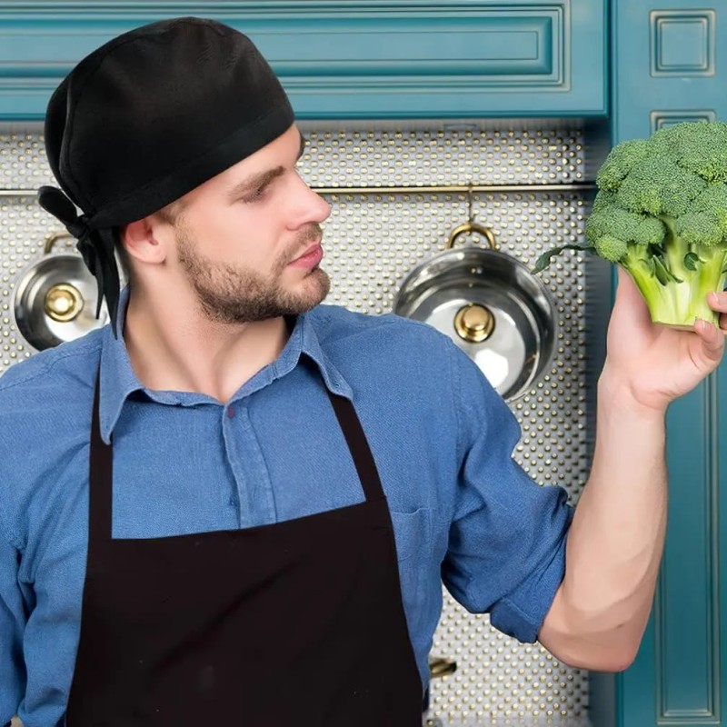 6pzs Sombrero Cocinero Gorra Gorritos Chef Cabeza Ajustable