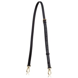 Allzedream Replacement Genuine Leather Long Adjustable Shoulder Bag Black Medium