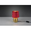 Reality Leuchten Sophia R50821010 Table Lamp Ceramic Gold-Coloured Velvet Shade