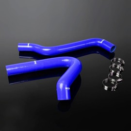 G-PLUS Silicone Radiator Coolant Hose Kit Clamps Fit Compatible With 1967-1972 Chevy C/K Series C10 Pickup Blue