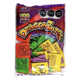 El Cafeto 3 PACK DRAGONZITOS DULCE EN POLVO CON SOYA Y CHILE 100PCS 300G