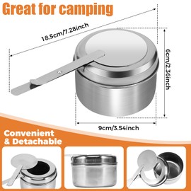 6Pcs Stainless Steel Chafing Dish Fuel Cans, Chafing Fuel Holders with Safety Cover Rustproof Canned Heat Fuel Box Holder Buffet Warmer Warming Trays for Buffets Barbecue Parties Chafing Dish Buffet